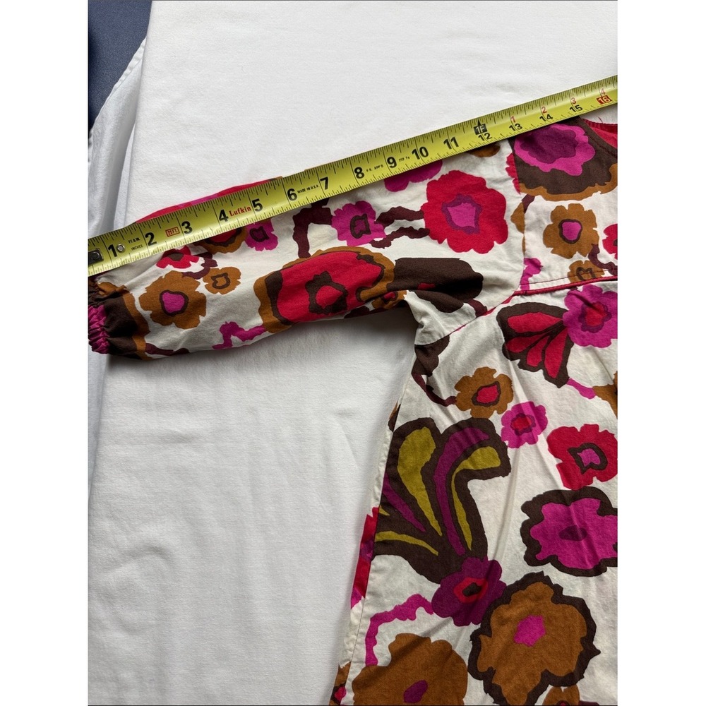 Pink Chicken Floral Dress Kids 8Y Multicolor Retro A-Line Boho Cotton - Picture 10 of 14
